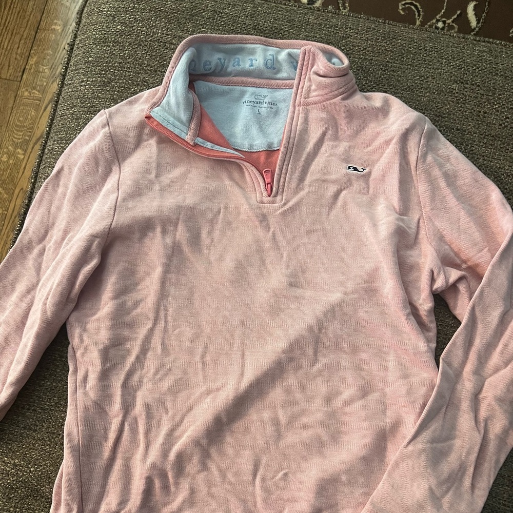 Boys Large Pink Long Sleeve Vinyard Vines Shirt